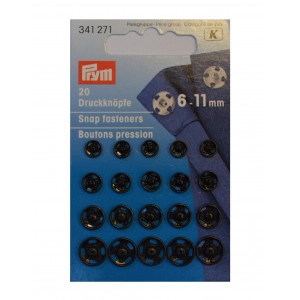 Prym Druckknöpfe Schwarz 6-11mm 20 Stk