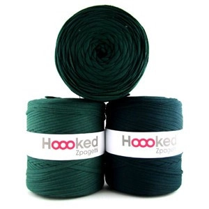 Hoooked Zpagetti T-Shirt Garn Unicolor 25 Dunkler Grünton 1 Stk