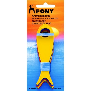 Pony Garnhalter groß Fisch Farbenmix 11x3 cm - 6 Stk