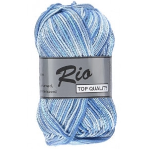 Lammy Rio Garn Print 623 Weiß/Blau 50 Gramm