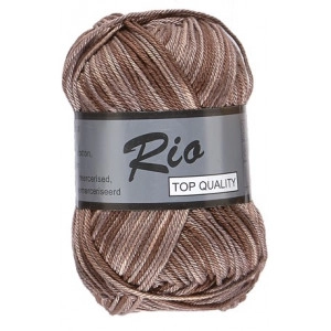 Lammy Rio Garn Print 633 Beige/Braun 50 Gramm
