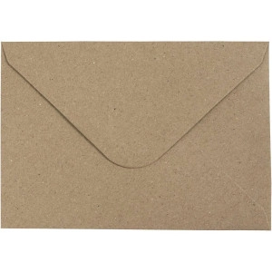 Recycelte Umschläge, C6 11,5x16cm, 120g, Natur, 50 Stk