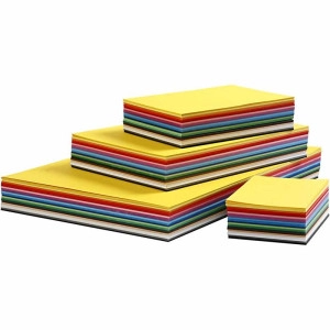Farbkarton, A2,A3,A4,A5,A6, 180 g, Sortierte Farben, 1800Bl. sort./ 1