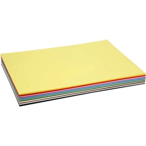 Farbkarton, A2, Blatt 420x594 mm, 180 g, Sortierte Farben, 300Bl. sort
