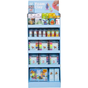 Standdisplay Foam Clay®, H 1560 mm, T 390 mm, B 580 mm, Sortierte Farb