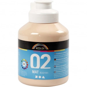 A-Color Acrylfarbe, hell hautfarben, 02 - matt (Plakatfarbe), 500ml