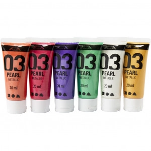 A-Color Acrylfarbe, Ergänzungsfarben, 03 - metallic, 6x20ml