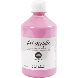 Acrylfarbe, Mattglänzend, Deckend, Staubrosé, 500ml/ 1 Fl.