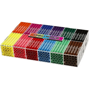 Colortime Marker, Strichstärke 5 mm, Standard-Farben, 12x24Stk/ 1 Pck