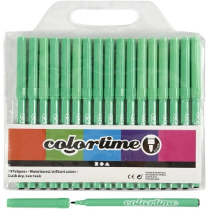 Colortime Marker, Strichstärke 2 mm, Hellgrün, 18Stk/ 1 Pck