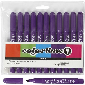 Colortime Marker, Strichstärke 5 mm, Dunkellila, 12Stk/ 1 Pck