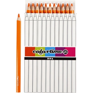 Colortime Buntstifte, L 17,45 cm, Mine 5 mm, JUMBO, Orange, 12Stk/ 1 P