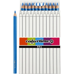 Colortime Buntstifte, L 17,45 cm, Mine 5 mm, JUMBO, Blau, 12Stk/ 1 Pck