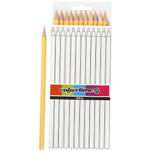 Colortime Buntstifte, L 17 cm, Mine 3 mm, Hellbeige, 12Stk/ 1 Pck