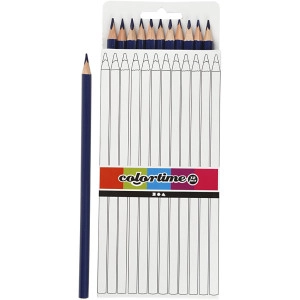 Colortime Buntstifte, L 17 cm, Mine 3 mm, Dunkelblau, 12Stk/ 1 Pck