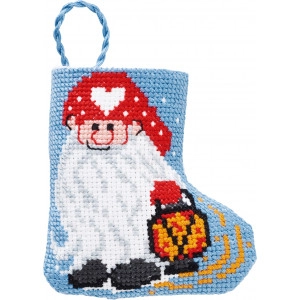 Permin Stickerei-Set Weihnachtsstrumpf Elf 7x8cm