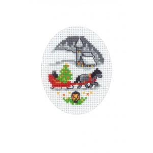 Permin Stickerei-Set Weihnachtskarte Kane 9x13cm