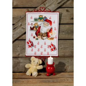 Permin Stickerei-Set Weihnachtskalender Santa's Workshop