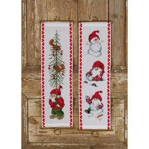 Permin Stickereiset Glockenschnur Spiel im Schnee 12x39cm