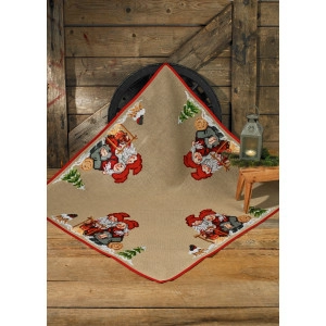 Permin Stickerei-Set Weihnachtsbaum Decke Weihnachtsmann und Frau Clau