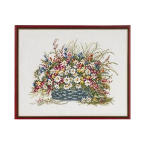 Permin Stickerei-Set Spätsommer Korb 40x32cm