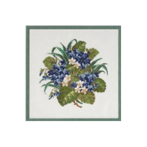 Permin Stickereiset Blumenstrauß mit Veilchen 37x37cm