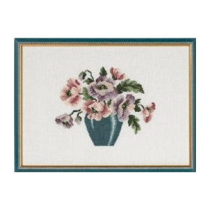 Permin Stickerei-Set Vase mit Anemonen 38x27cm