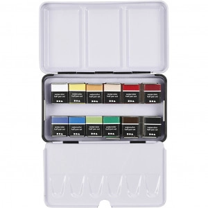 Art Aqua Wasserfarben, 12 Farben, Farbenmix