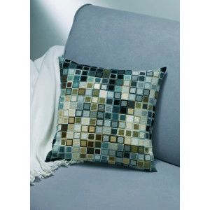 Permin Stickerei-Set Kissen Pixel Rosen 38x38cm