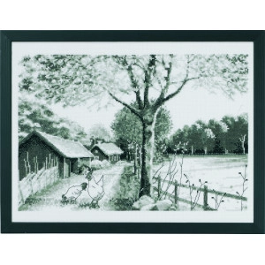 Permin Stickerei-Set Auf dem Land 40x30cm