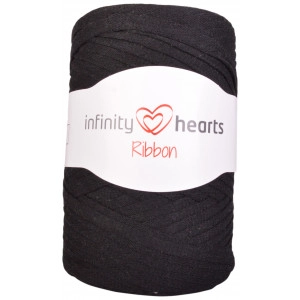 Infinity Hearts Ribbon Bändchengarn 02 Schwarz