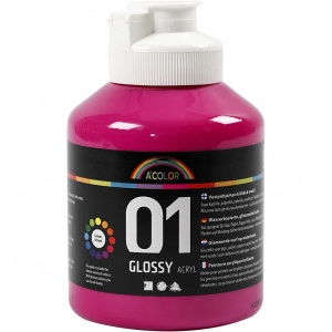 A-Color Acrylfarbe, pink, 01 - glänzend, 500ml