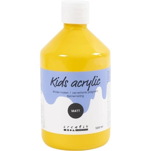 Acrylfarbe Matt, Gelb, 500ml/ 1 Fl.