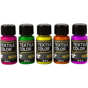 Textilfarbe, Sortierte Farben, 5x50ml/ 1 Pck