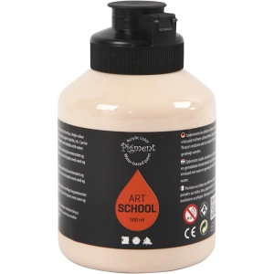 Acrylfarbe, Mattglänzend, Deckend, Hellbeige, 500ml/ 1 Fl.