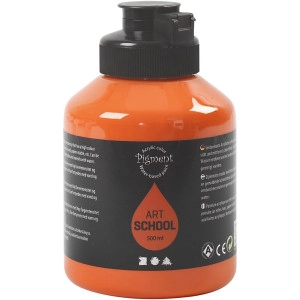 Acrylfarbe, Mattglänzend, Halbtransparent, Orange, 500ml/ 1 Fl.