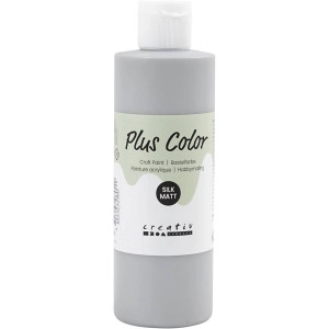 Plus Color Bastelfarbe, Regengrau, 250ml/ 1 Fl.