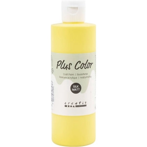 Plus Color Bastelfarbe, Primärgelb, 250ml/ 1 Fl.