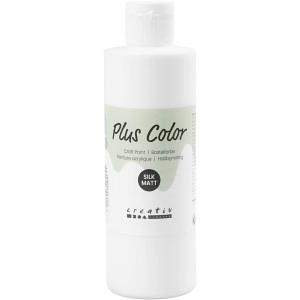 Plus Color Bastelfarbe, Weiß, 250ml/ 1 Fl.