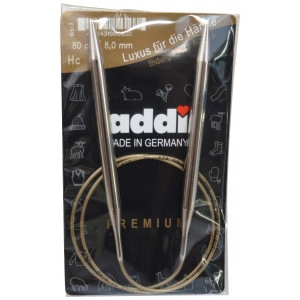 Addi Turbo Rundstricknadeln Messing 80cm 8,00mm / 31.5in US11