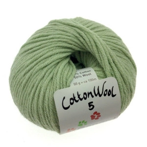 Gepard Garn CottonWool 5 Unicolor 810 Sanftgrün