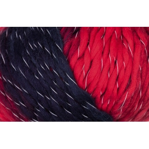 Rico Creative Glühwürmchen Reflektierendes Garn Print 002 Blau/Rot