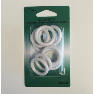 Vorhangringe Kunststoff Weiß 19mm - 10 Stk