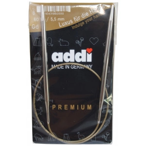 Addi Turbo Rundstricknadeln Messing 60cm 5,50mm / 23.6in US9