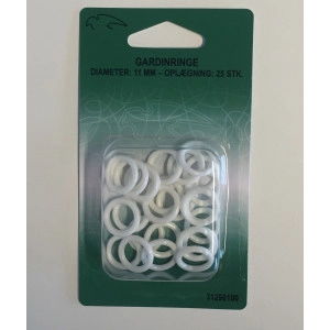 Vorhangringe Kunststoff Weiß 11mm - 25 Stk