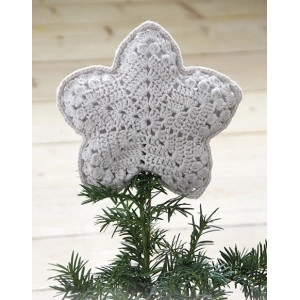 Top That! by DROPS Design - Häkelmuster mit Kit Weihnachtsstern 20x20c - 20 x 20 cm