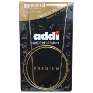 Addi Turbo Rundstricknadeln Messing 80cm 2,50mm / 31.5in US1½