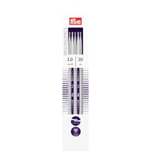 Prym Ergonomics Sockennadeln Kunststoff 20cm 3,00mm / 7.9in US2½
