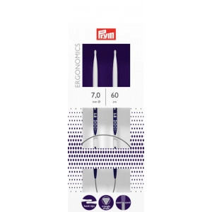 Prym Ergonomics Rundstricknadeln Kunststoff 60cm 7,00mm / 23.6in US10¾
