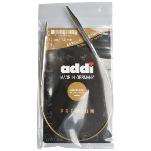 Addi Turbo Rundtsricknadeln Messing 40cm 7,00mm / 15.7in US10¾